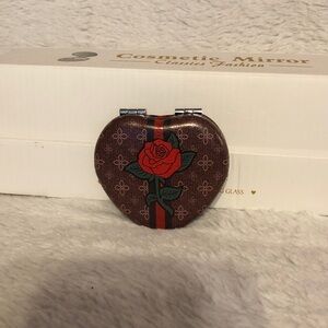 Floral Patterned Cosmetic Mirror (pick a color)